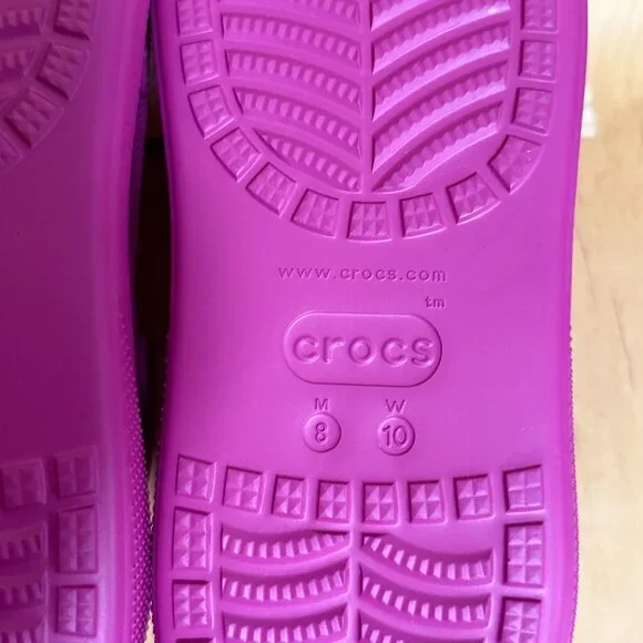 New CROCS Crush Platform High Clogs Bright Fuchsia Hot Pink Shoes Women's 10 - Picture 16 of 16